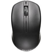ワイヤレスマウス 無線(2.4GHz)接続式 IR LED 3ボタンタイプ 電池式 シンメトリーデザイン ブラック BSMRW050BK