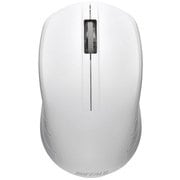 ワイヤレスマウス 無線(2.4GHz)接続式 IR LED 3ボタンタイプ 電池式 シンメトリーデザイン ホワイト BSMRW050WH