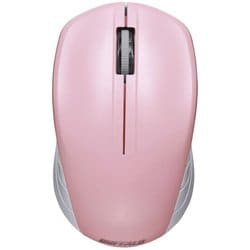 ワイヤレスマウス 無線（2.4GHz）接続式 IR LED 3ボタンタイプ 電池式 シンメトリーデザイン ピンク BSMRW050PK