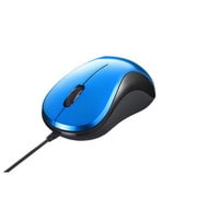 有線マウス USB接続式 BlueLED 3ボタンタイプ 静音 コンパクトサイズ ブルー BSMBU108BL