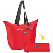 631116 Foldable Shopper Tote レッド