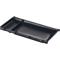 メラミン シンプル食器 角仕切皿 SP-32B 黒