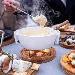 BOSKA チーズフォンデュセット BOSKAチーズフォンデュセット2人用イエロー】ナチュラルチーズ