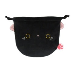 ねこだんご おもち巾着袋 くろ [キャラクターグッズ]