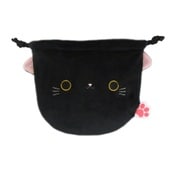 ねこだんご おもち巾着袋 くろ [キャラクターグッズ]