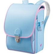 カジュアル フラットキューブ縦型 クラリーノランドセル サックス×ピンク 55514