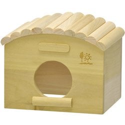 広葉樹ハウス 丸太屋根 [小動物用木製ハウス]