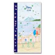 2018 SS ダイアリー 2017年12月始まり スイートキャット ブルー DY-030