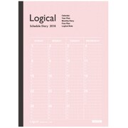 ロジカルダイアリー 2018年版 月間 ノートタイプA B5 2017年12月始まり ピンク NS-B502-18AP