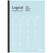 ロジカルダイアリー 2018年版 月間 ノートタイプA B5 2017年12月始まり ブルー NS-B502-18AB
