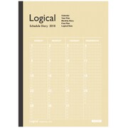 ロジカルダイアリー 2018年版 月間 ノートタイプA B5 2017年12月始まり イエロー NS-B502-18AY