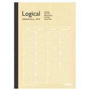 ロジカルダイアリー 2018年版 月間 ノートタイプA A5 2017年12月始まり イエロー NS-A502-18AY