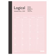 ロジカルダイアリー 2018年版 月間 ノートタイプA A6 2017年12月始まり ピンク NS-A602-18AP