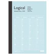 ロジカルダイアリー 2018年版 月間 ノートタイプA A6 2017年12月始まり ブルー NS-A602-18AB