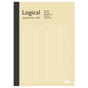 ロジカルダイアリー 2018年版 月間 ノートタイプA A6 2017年12月始まり イエロー NS-A602-18AY