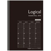 ロジカルダイアリー 2018年版 月間 ノートタイプB B5 2017年12月始まり ブラック NS-B502-18BD