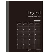 ロジカルダイアリー 2018年版 月間 ノートタイプB A5 2017年12月始まり ブラック NS-A502-18BD