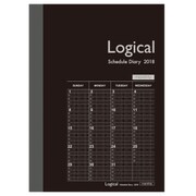 ロジカルダイアリー 2018年版 月間 ノートタイプB A6 2017年12月始まり ブラック NS-A602-18BD