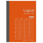 ロジカルダイアリー 2018年版 月間 ノートタイプB A6 2017年12月始まり オレンジ NS-A602-18BO