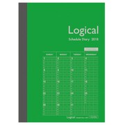 ロジカルダイアリー 2018年版 月間 ノートタイプB A6 2017年12月始まり グリーン NS-A602-18BG