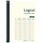 ロジカルダイアリー 2018年版 週間 バーチカルタイプB A6 2018年1月始まり ホワイト NS-A603-18BW