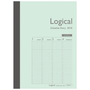 ロジカルダイアリー 2018年版 週間 バーチカルタイプB A6 2018年1月始まり グリーン NS-A603-18BG