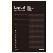 ロジカルダイアリー 2018年版 見開き2週間タイプA A6 2018年1月始まり ブラック NS-A604-18AD