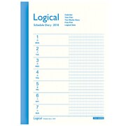 ロジカルダイアリー 2018年版 見開き2週間タイプA A6 2018年1月始まり ホワイト NS-A604-18AW