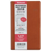 デイリービジネス手帳 2018年版 レフト 2017年9月始まり/週間1月始まり ブラウン BU-001C-18S