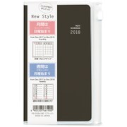 プチスケジュール手帳 2018年版 スリム 2017年12月始まり ブラック PS-002N-18D