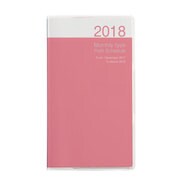 プチスケジュール手帳 2018年版 マンスリー 2017年12月始まり ピンク PSV-002-18P