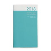 プチスケジュール手帳 2018年版 マンスリー 2017年12月始まり ブルー PSV-002-18B