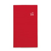 プチスケジュール手帳 2018年版 マンスリー 2017年12月始まり ストライプレッド PSV-002-18SR