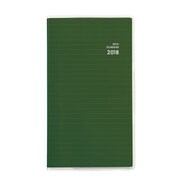 プチスケジュール手帳 2018年版 マンスリー 2017年12月始まり ストライプグリーン PSV-002-18SG