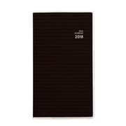 プチスケジュール手帳 2018年版 マンスリー 2017年12月始まり ストライプブラック PSV-002-18SD