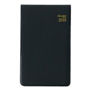 アポイントダイアリー 2018年版 月間 縦開 薄型 手帳(ミニ)サイズ ブラック 2017年12月始まり E1301