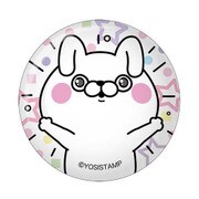 ヨッシースタンプ 缶ミラー うさぎさん [約H75×W75×D5mm]