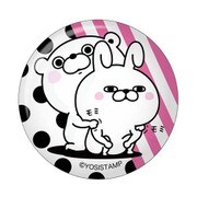 ヨッシースタンプ 缶ミラー うさぎさん＆くまさん [約H75×W75×D5mm]