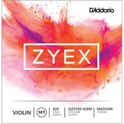 バイオリン弦 ZYEX ザイエックス セット Medium Tension(D線シルバー巻き) DZ310S 4/4M Silver D