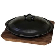 電子レンジ調理用品 ニューセラミック フライパン 焼杉なべ敷付きドリームキッチン レシピ付 Y491330