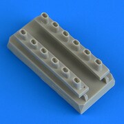 QIC48789 [Ju87B スツーカ 排気管(楕円形タイプ) (エアフィックス用) 1/48スケール レジン製ディティールアップパーツ]