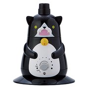 超音波式ペットボトル加湿器 ネコ（ハチワレ） ブラック AHD-127 BK