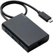 EDC-GUC3H-B [有線LANアダプタ Giga対応 USB3.0 Type-C USBハブ付 ブラック]