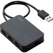 EDC-FUA2H-B [有線LANアダプタ USB2.0 Type-A USBハブ付 ブラック]