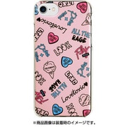 73140 [iPhone 6/iPhone 6S/iPhone 7 用 クリアハードケース Lovetoxic アイコン総柄/ピンク]