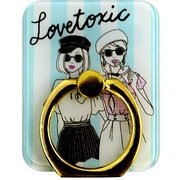 73579 [スマホリング Lovetoxic ガールプリント/ミント]