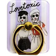 73580 [スマホリング Lovetoxic ガールプリント/パープル]