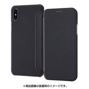 IN-P8SLC1/B [iPhone X用 レザーフラップ付きスリムケース ブラック]