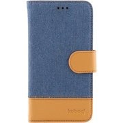 OWL-CVIP808-LBB [iPhone X 手帳型ケース kuboq ライトブルーデニム×キャメル]