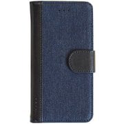 OWL-CVIP727-IDB [iPhone 8/7 デニム×PUレザー手帳型ケース kuboq インディゴブルーデニム×ブラック]